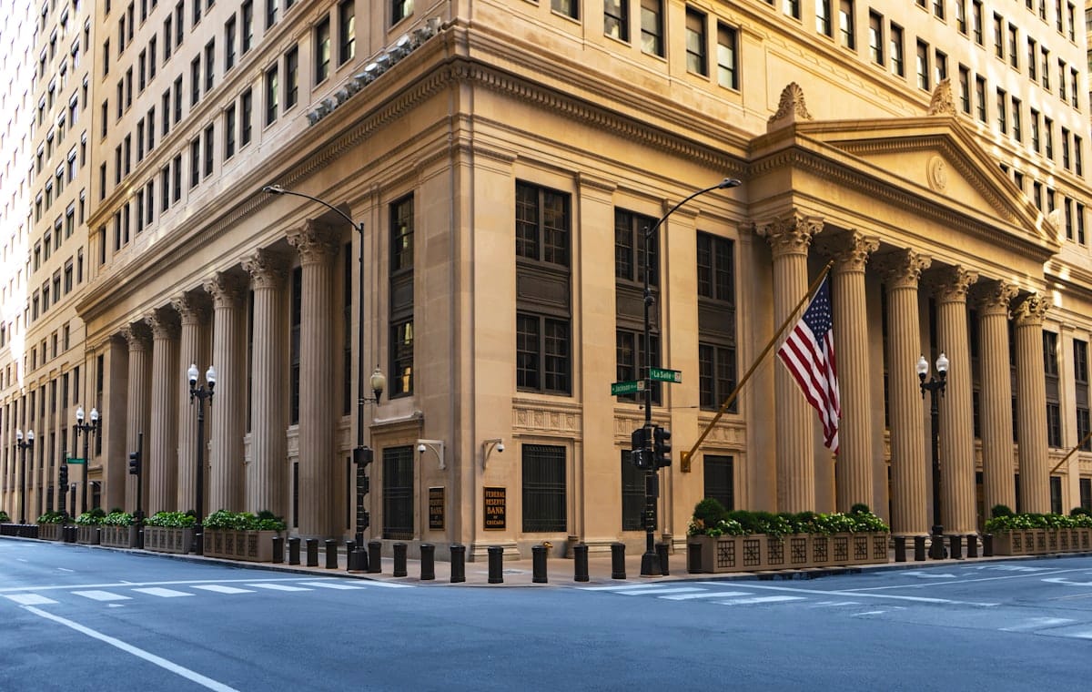 A classical bank building facade